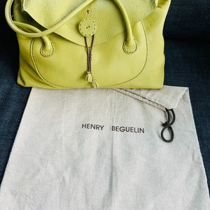 HENRY BEGUELIN SOFT TEXTURED LEATHER HANDBAG